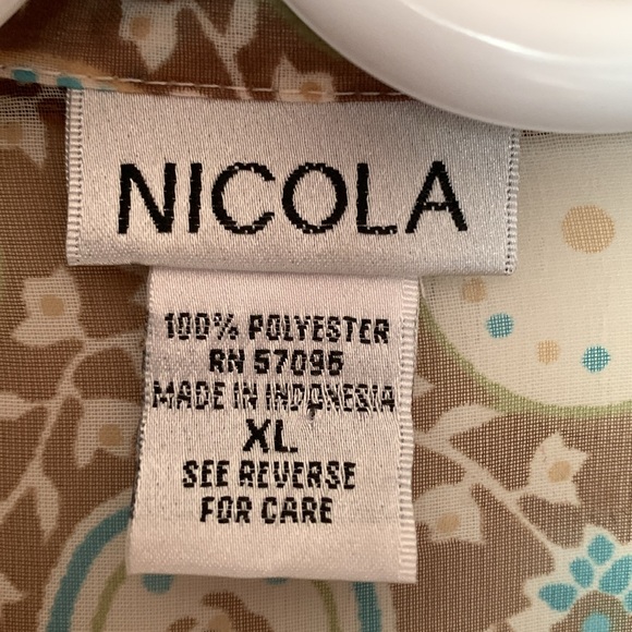 NICOLA Sheer Tulip Sleeve Blouse - L - Picture 6 of 6